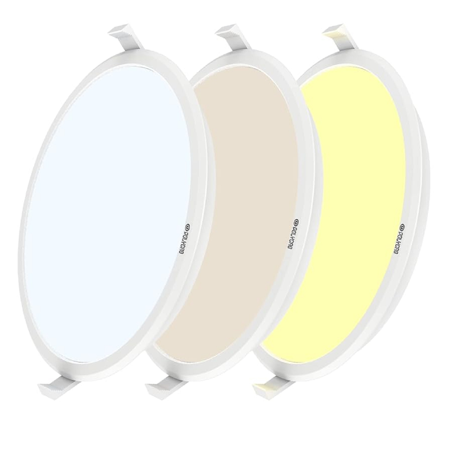 Polycab 15W Scintillate 3-in-1 Color Changing LED Panel Light Round cut out - 146 mm